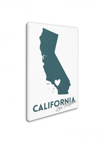 Map 35 Canvas Wall Art Green 16 x 24inch