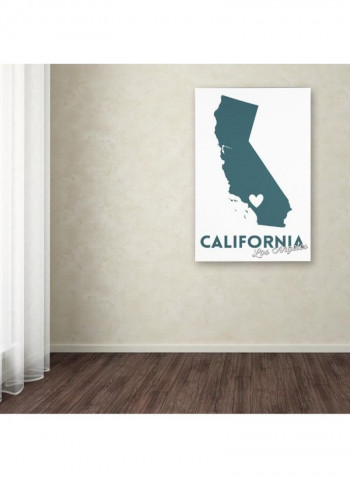 Map 35 Canvas Wall Art Green 16 x 24inch