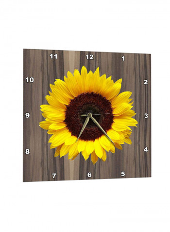 Sunflower Printed Wall Clock Multicolour 10 x 10inch