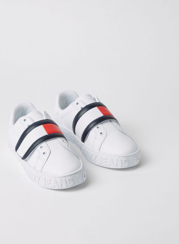 Colourblock Strap Sneakers White