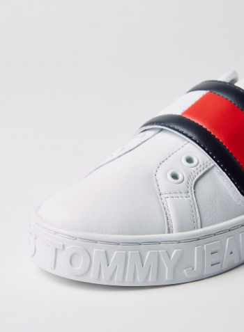 Colourblock Strap Sneakers White