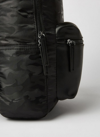 Camouflage Pattern Backpack Black