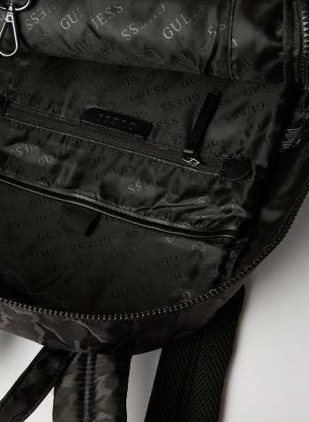 Camouflage Pattern Backpack Black