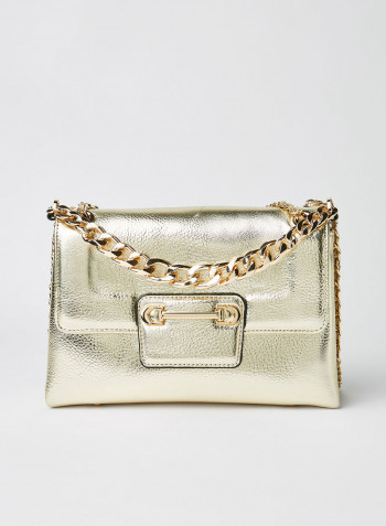 D Hatton Chain Crossbody Bag Gold