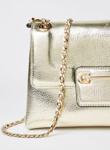 D Hatton Chain Crossbody Bag Gold