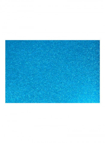 15-Piece Glitter Gloss Paper Set Sky Blue