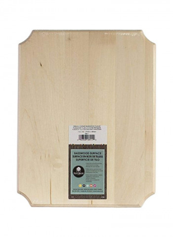 Basswood French Corner Plaque Walnut 14x11x0.75inch