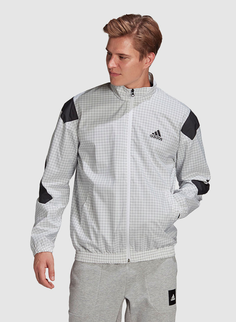 Sportswear Prime Checked Pattern Jackets White