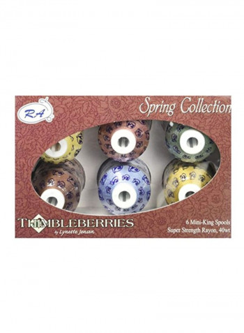 6-Piece Thimbleberries Rayon Thread Multicolour