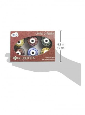6-Piece Thimbleberries Rayon Thread Multicolour