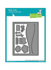 9-Piece Hillside Backdrop Landscape Stitched Craft Die Set Silver