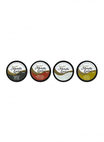 4-Piece Metallic Lustre Colour Set Black Shimmer/Copper Kettle/Silver Spark