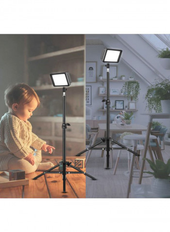 Pack Of 2 LED Video Light Kit 40.4x9x26.5centimeter White/Black/Pink