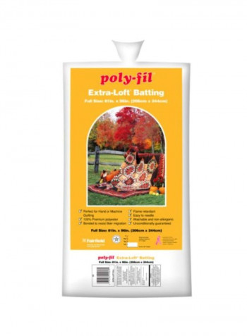 Quilt Batting White 18.2x8.8x8inch
