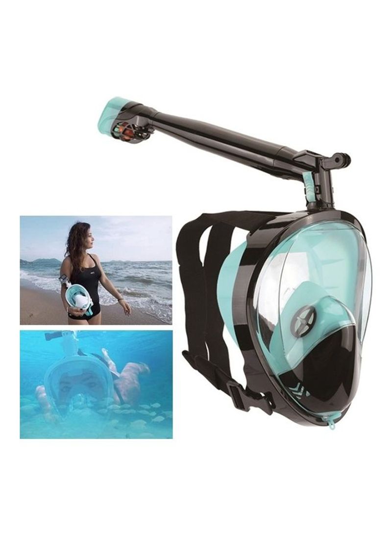 Rotation Long Snorkel Anti-Vertigo  Large View Full Dry Diving Mask