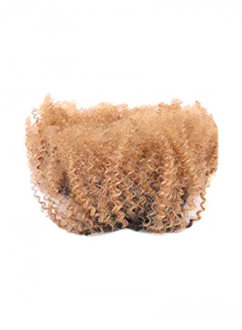 Afro Curly Ponytail Hair Wig Brown/Beige 12inch