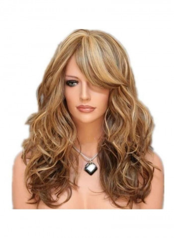 Long Bangs Hair Wig Blond