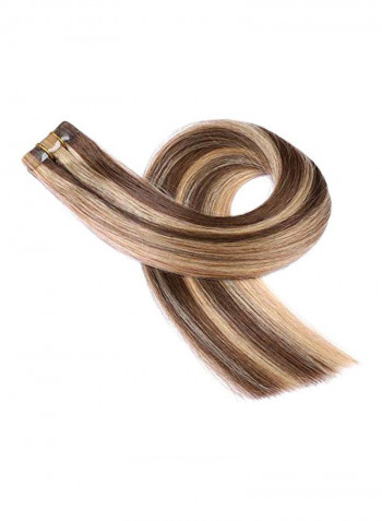 Medium Straight Hair Extension Brown/Beige