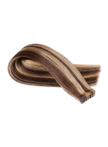 Medium Straight Hair Extension Brown/Beige