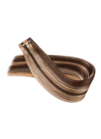 Medium Straight Hair Extension Brown/Beige