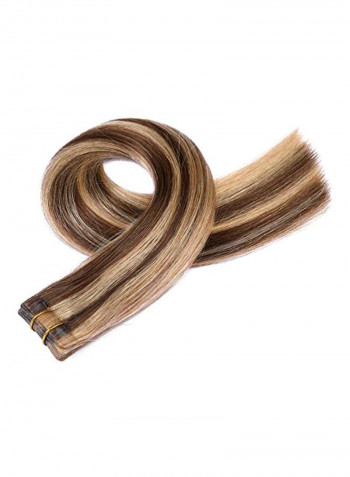 Medium Straight Hair Extension Brown/Beige