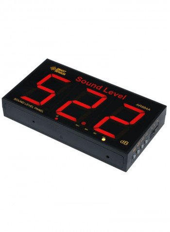 Wall Mounted Sound Level Meter With LCD Screen Black 0.701kg