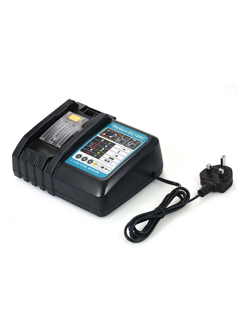 Power Tool Battery Chargers DC18RC T Battery Charger for All Makita 14.4V-18V Lithium Battery BL1430 BL1830 BL1840 BL1850 BL1815 BL1440 Fast Charger Suitable for Makita Power Adapter black 12.5x9.0x8.0cm