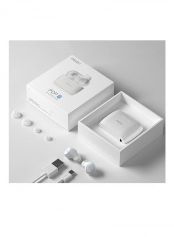 Wireless In-Ear Earphones With Mic White