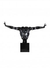 Decorative Diver Sculpture Black 75cm