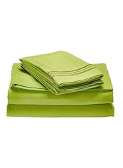 4-Piece Microfiber Sheet Set Microfiber Lime Twin/TwinxL