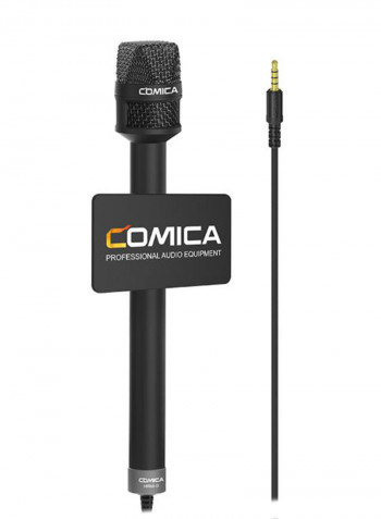 Handheld Interview Microphone With Logo DD1348 Black