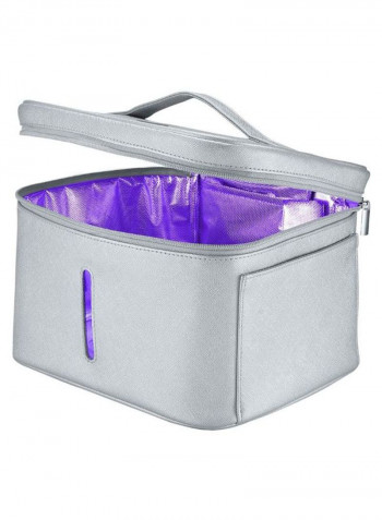 Portable LED Ultraviolet Cleaning Bag Grey 26.5centimeter