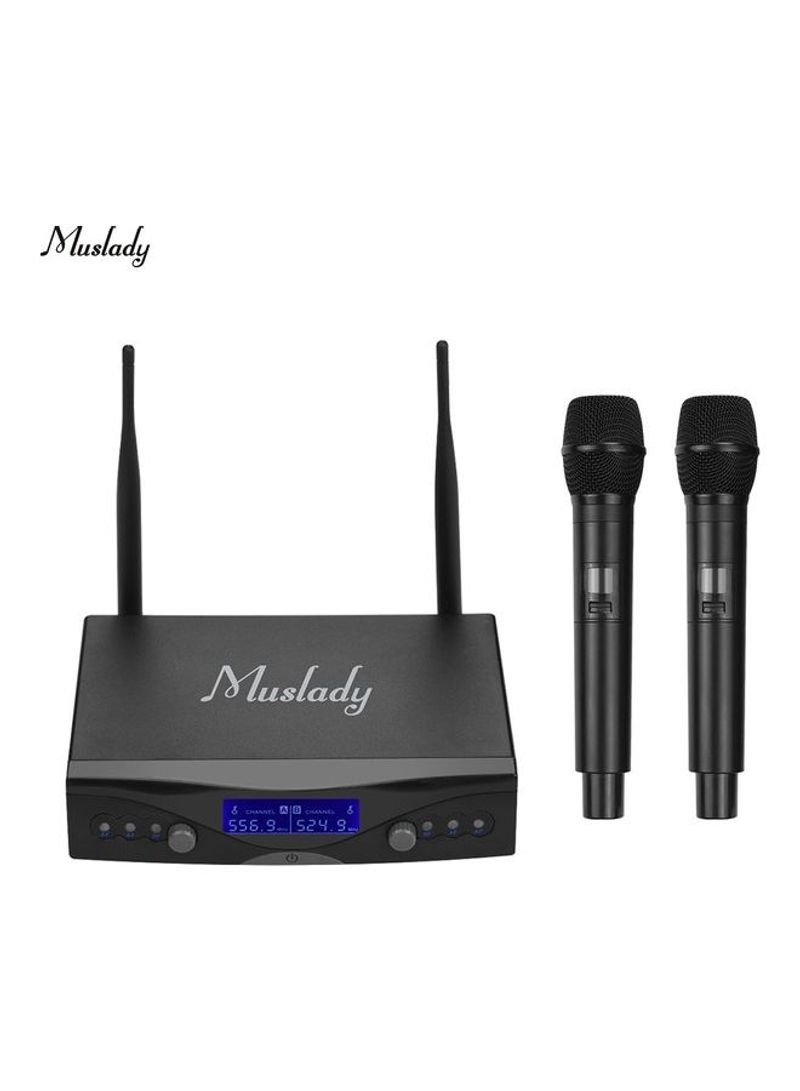 Wireless Microphone System 2 Handheld Mics And 1 Receiver