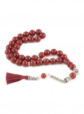 Agate (Carnelian) Prayer Beads  with Sterling Silver components