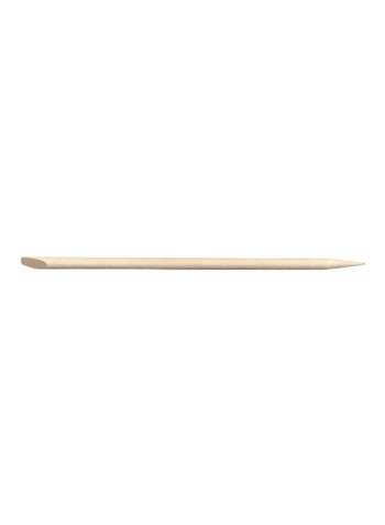 100-Piece Birchwood Cuticle Stick With One End Bevel And One End Point Beige