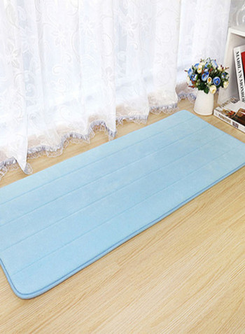 Anti Skidding Thick Bathroom Mat Blue 50x200centimeter