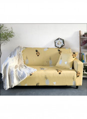 Nordic Style Universal Sofa Slipcover Yellow 235-300centimeter