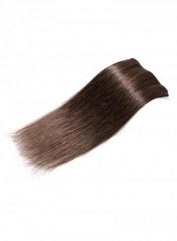 8-Piece Medium Straight Remy Human Hair Extension Medium Brown