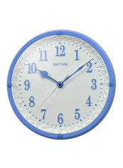 Round Shape Analog Wall Clock Blue/White 30.5 x 4.5centimeter