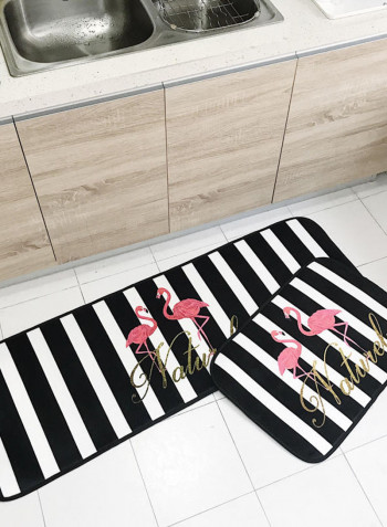 Soft Striped Nordic Style Rectangle Carpet Mat Multicolour 50x170cm