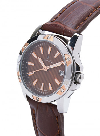 Women's Leather Analog Watch OM2