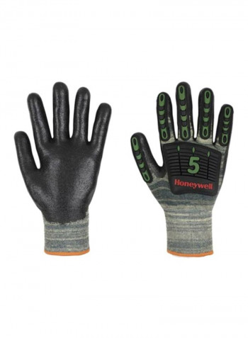 20-Piece Impact Cut 5 Gloves Set Black/Grey/Green