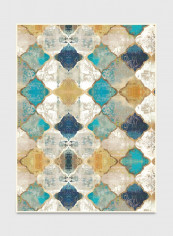 Vintage Geometric Moroccan Ethnic Non-Slip Floor Mat Carpet Multicolour Mcm
