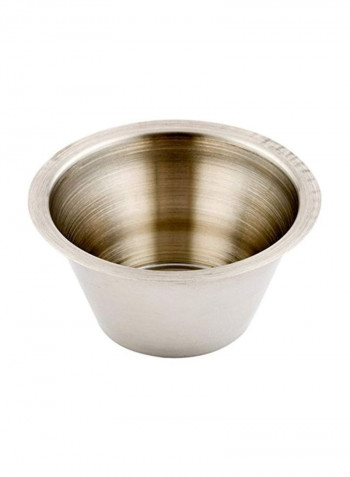10-Piece Stainless Steel Condiment Cup Silver 4x4x2inch