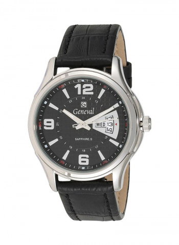 Men's Leather Analog Watch GL143WBB