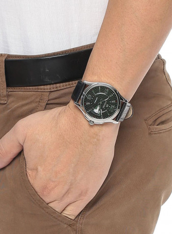 Men's Leather Analog Watch GL143WBB