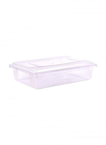 6-Piece Stackable Food Storage Container Set White 26.5x19.2x1.3inch