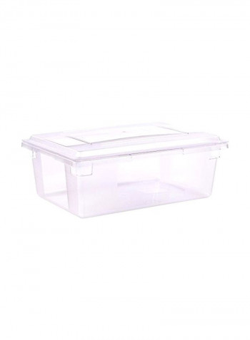 6-Piece Stackable Food Storage Container Set White 26.5x19.2x1.3inch