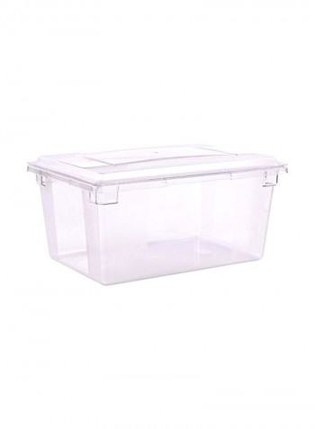 6-Piece Stackable Food Storage Container Set White 26.5x19.2x1.3inch