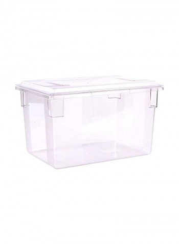 6-Piece Stackable Food Storage Container Set White 26.5x19.2x1.3inch